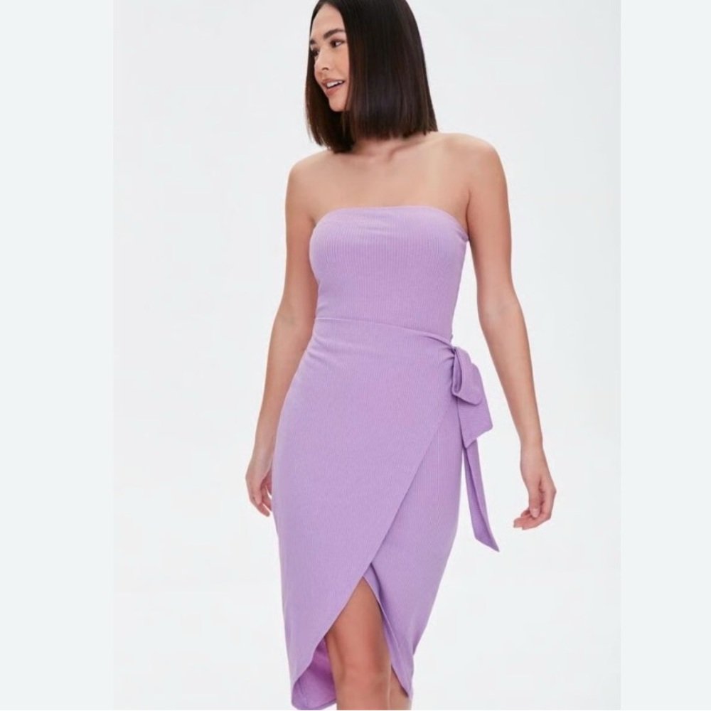 Forever 21 Lilac Strapless Dress